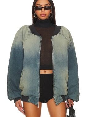EB Denim Lombardi bomber jacket denim Washed Blue Olio oversized Revolve S